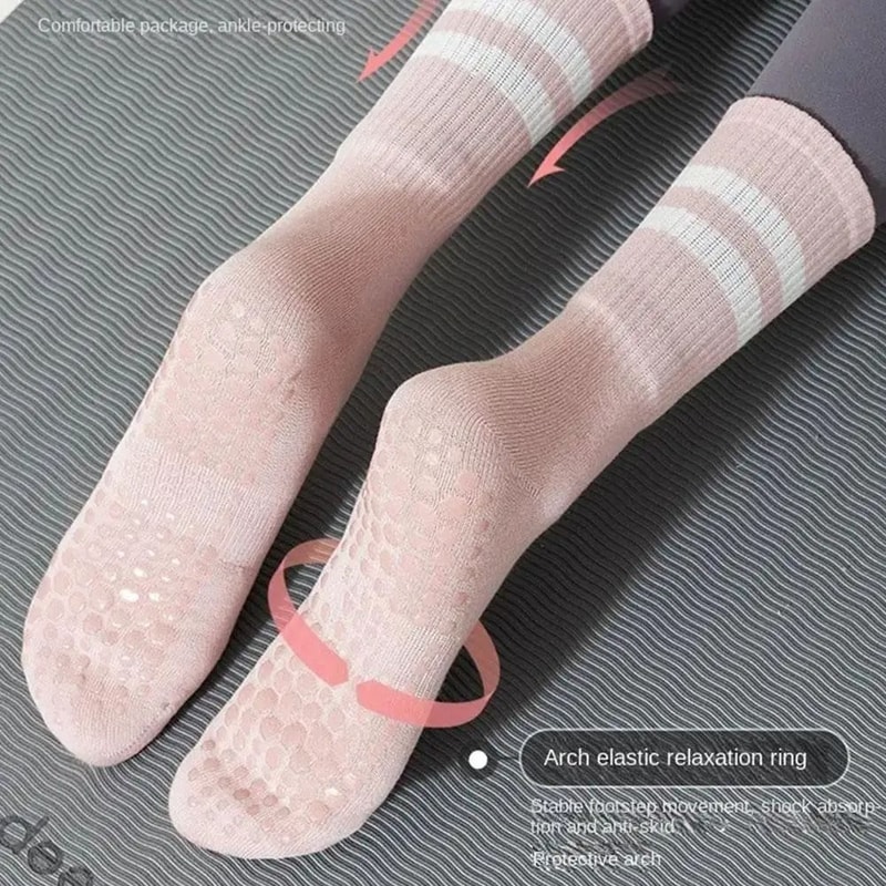 Professional MidTube Sports Socks HighPerformance NonSlip Silicone Fitness Socks Gym Pilates Yoga 3