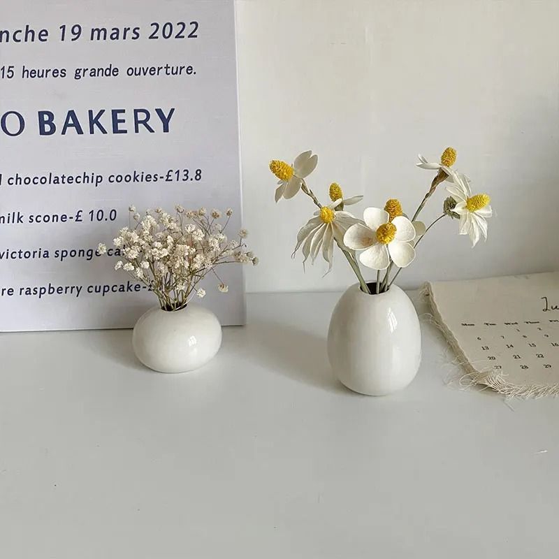Korean Style Ceramic Bud Vase HighPerformance Mini Flower Vase Single Stem Decorative Floral Hold 1