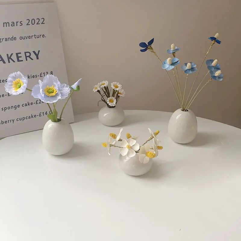 Korean Style Ceramic Bud Vase HighPerformance Mini Flower Vase Single Stem Decorative Floral Hold 2