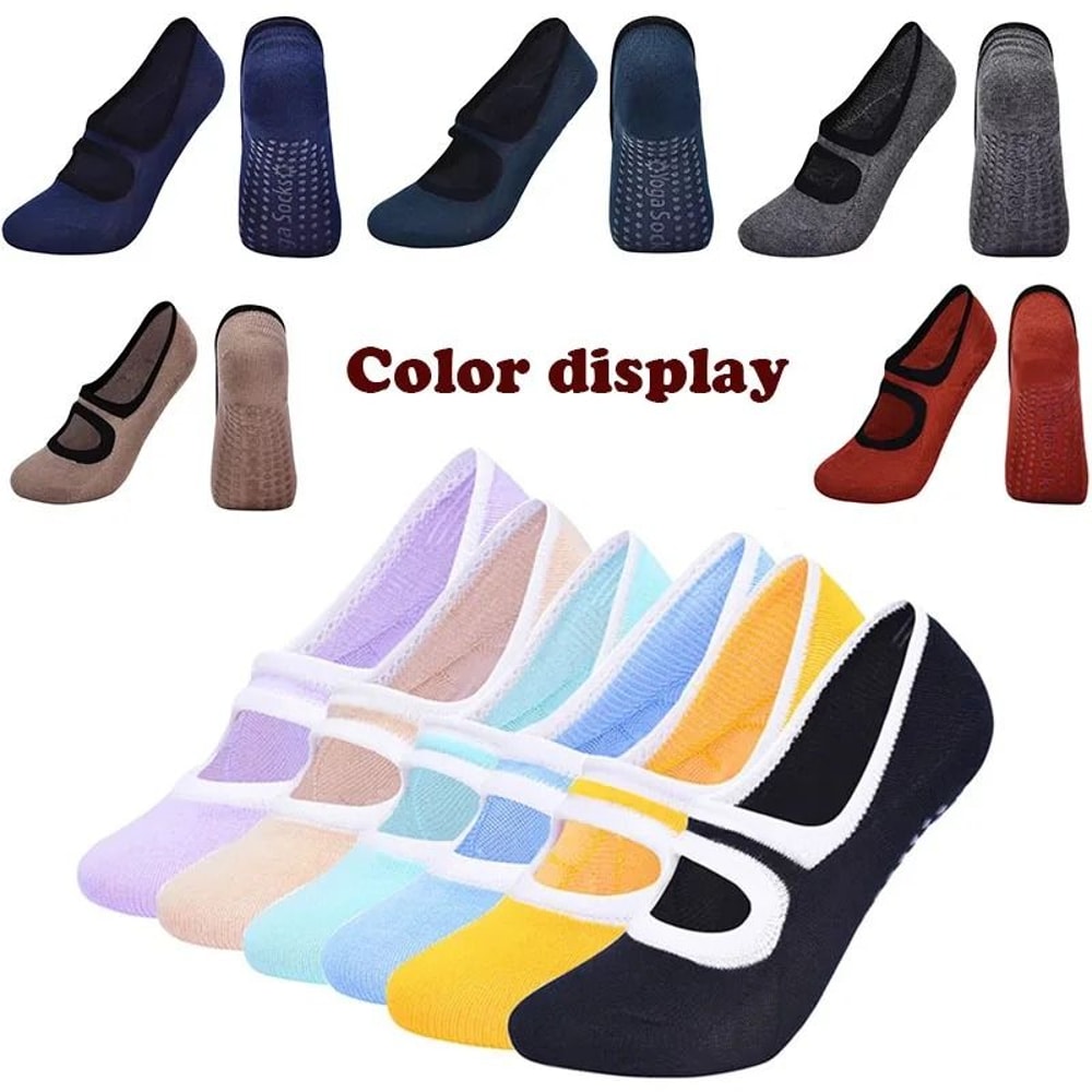 Plus Size MultiColored Yoga Socks HighPerformance AntiSlip Pilates Ballet Fitness Socks 4