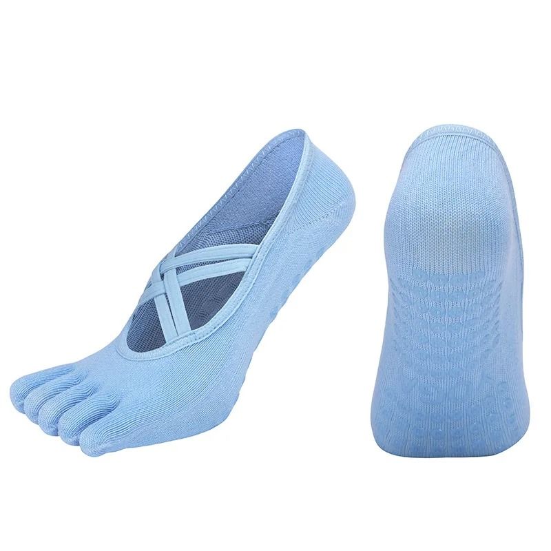 FiveToe AntiSlip Pilates Socks HighPerformance Silicone Grip Yoga Socks Bandage Fitness Sports Co 13