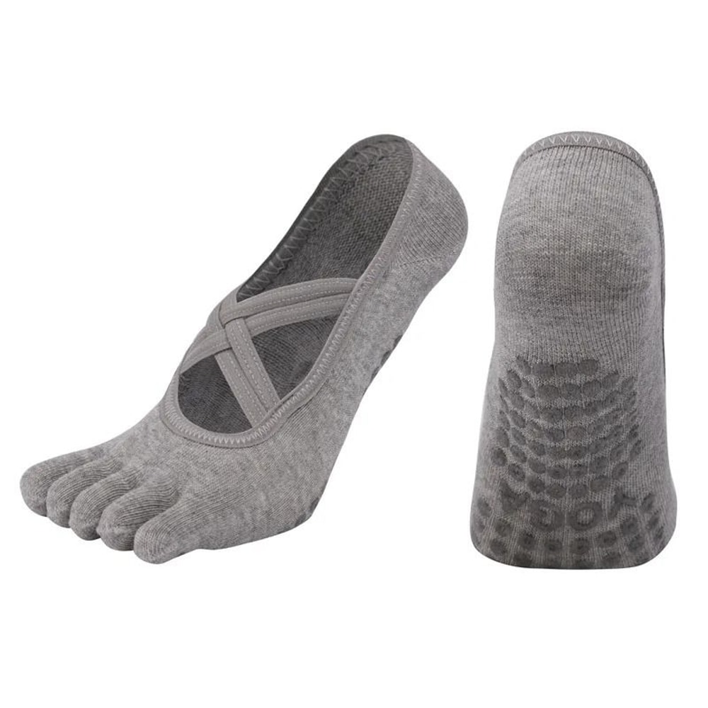 FiveToe AntiSlip Pilates Socks HighPerformance Silicone Grip Yoga Socks Bandage Fitness Sports Co 7