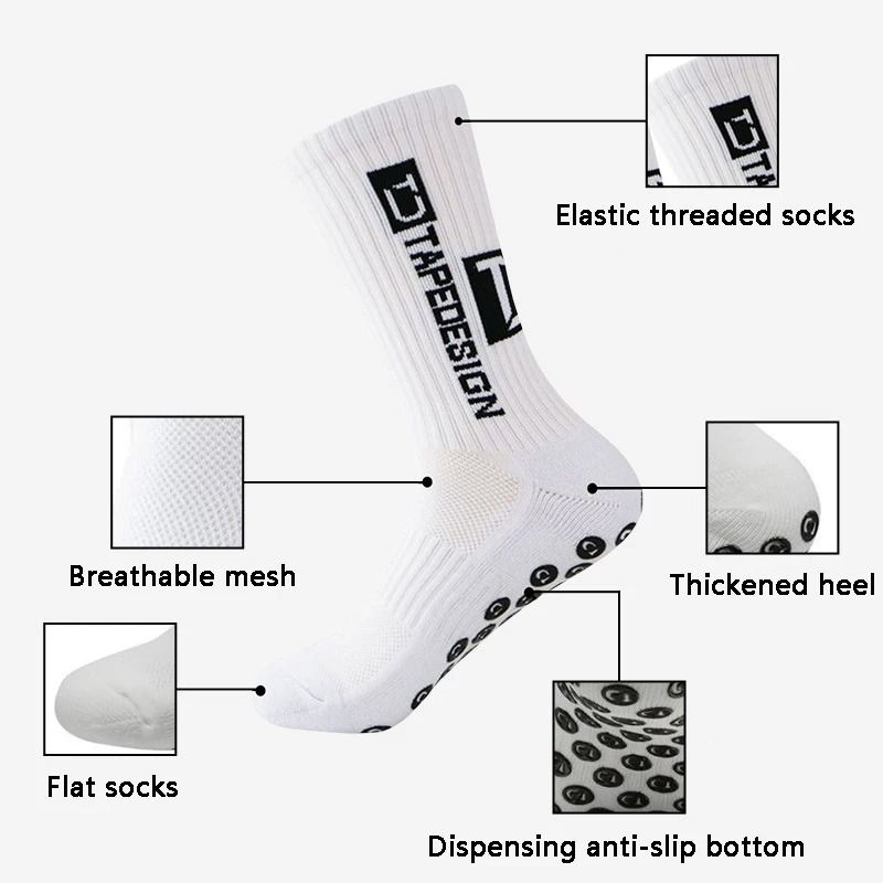 2025 AntiSlip Tape Football Socks HighPerformance MidCalf Soccer Grip NonSlip Sports Gear 2
