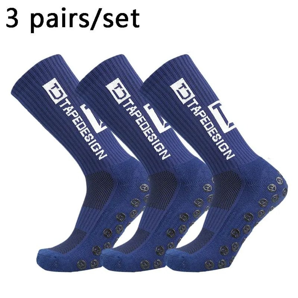 Professional AntiSlip Soccer Grip Socks HighPerformance 3Pair Set For Outdoor Sports Football Yog 13