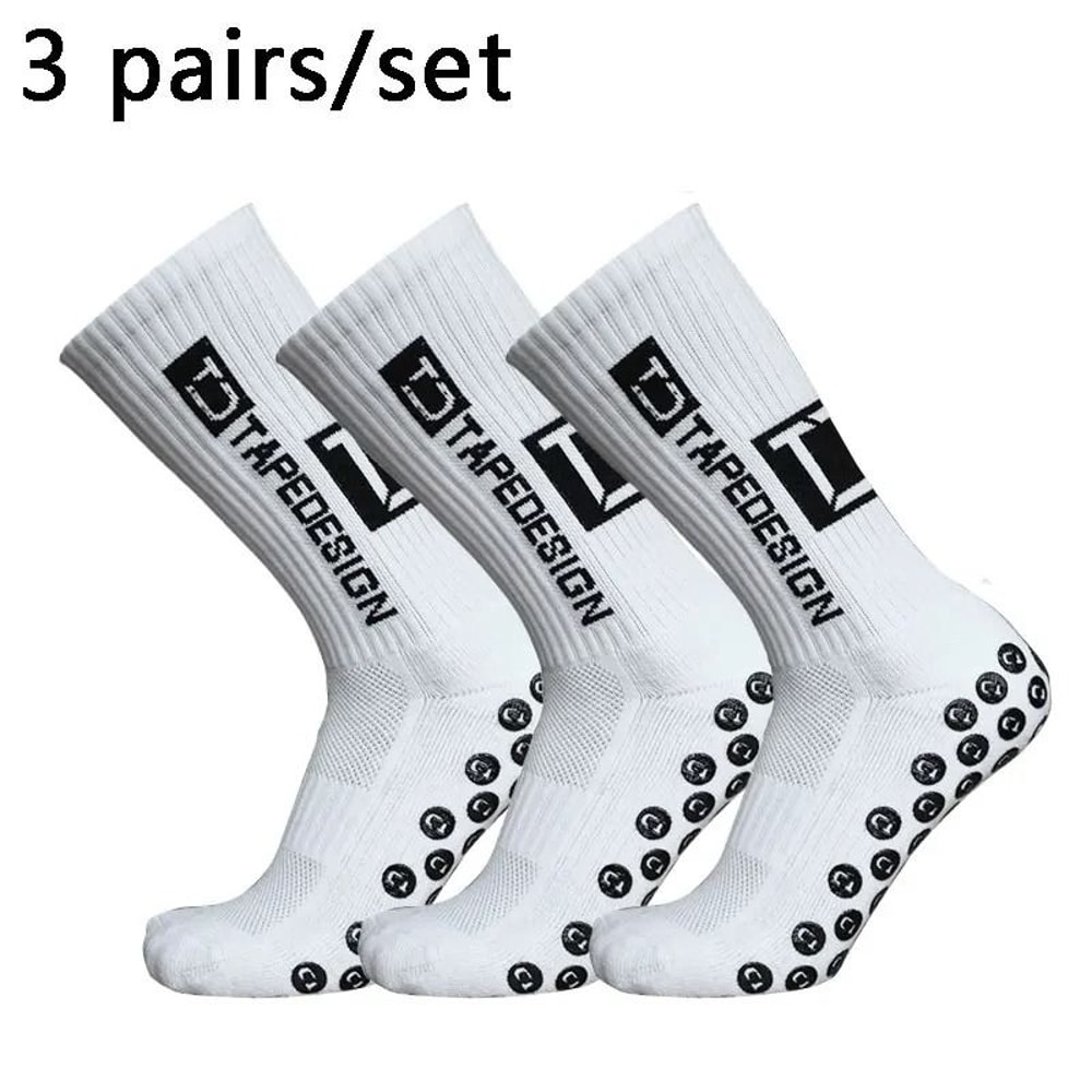 Professional AntiSlip Soccer Grip Socks HighPerformance 3Pair Set For Outdoor Sports Football Yog 3