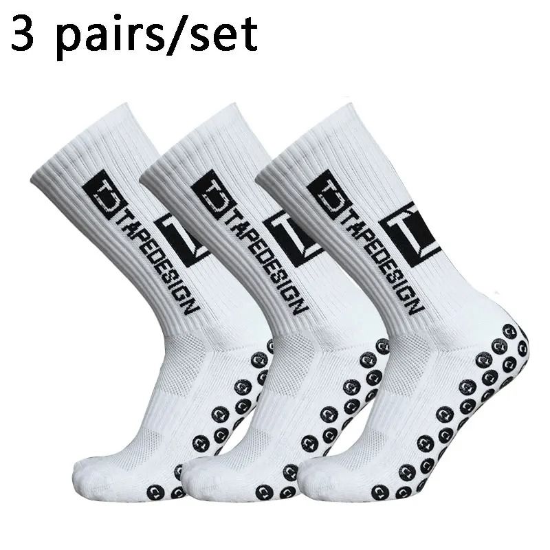 Professional AntiSlip Soccer Grip Socks HighPerformance 3Pair Set For Outdoor Sports Football Yog 3
