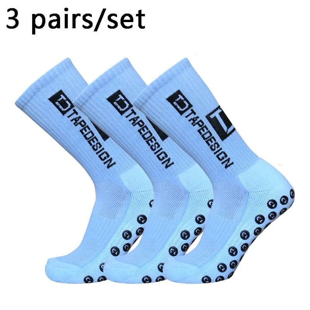 Professional AntiSlip Soccer Grip Socks HighPerformance 3Pair Set For Outdoor Sports Football Yog 14