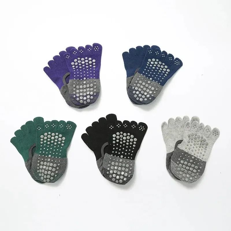 FiveFinger Backless Yoga Socks HighPerformance NonSlip Pilates Grip Breathable Cotton Ballet Danc 5
