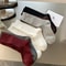Trendy Striped Angola Red Pile Up Socks Thin Summer Ankle Socks JK Simple Stacked Socks 0