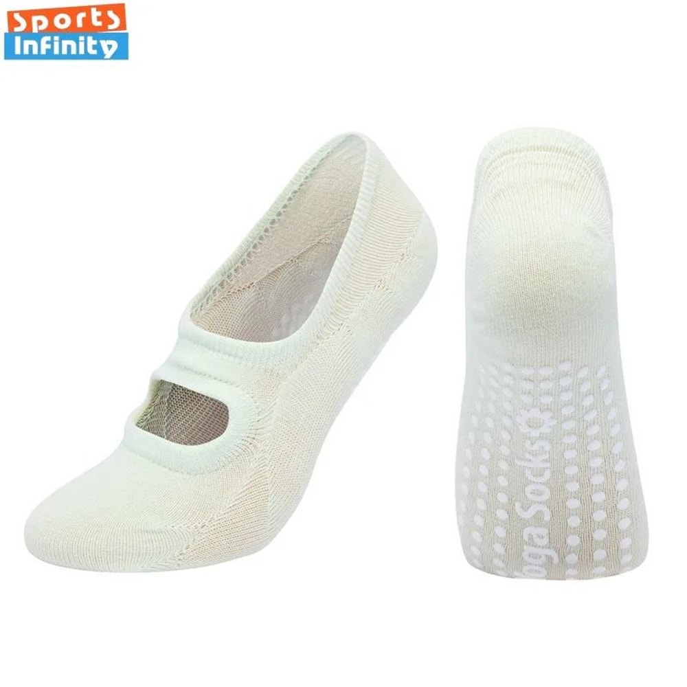 Silicone Anti Slip Backless Yoga Socks Women Pilates Indoor Dance Ballet Fitness Sports Socks 4