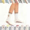 Knitted Embroidered Yoga Fitness Pilates Sports Socks Silicone Non Slip Bottom Women Middle Socks 0