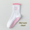 Knitted Embroidered Yoga Fitness Pilates Sports Socks Silicone Non Slip Bottom Women Middle Socks 14