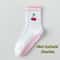 Knitted Embroidered Yoga Fitness Pilates Sports Socks Silicone Non Slip Bottom Women Middle Socks 8