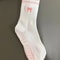 Knitted Embroidered Yoga Fitness Pilates Sports Socks Silicone Non Slip Bottom Women Middle Socks 29