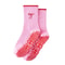 Knitted Embroidered Yoga Fitness Pilates Sports Socks Silicone Non Slip Bottom Women Middle Socks 21