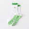 Knitted Embroidered Yoga Fitness Pilates Sports Socks Silicone Non Slip Bottom Women Middle Socks 22