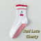 Knitted Embroidered Yoga Fitness Pilates Sports Socks Silicone Non Slip Bottom Women Middle Socks 25