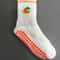 Knitted Embroidered Yoga Fitness Pilates Sports Socks Silicone Non Slip Bottom Women Middle Socks 28