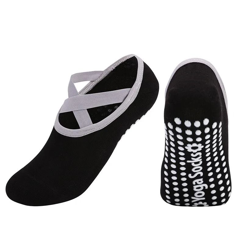 Professional Women Yoga Socks Silicone Anti Slip Ballet Pilates Backless Breathable Bandage Dance S 7