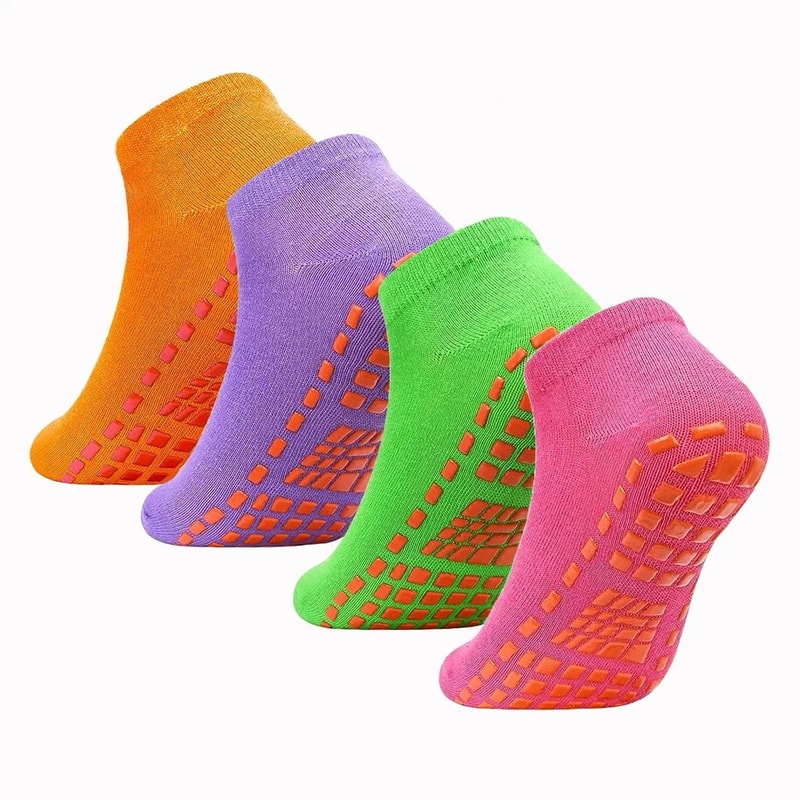 Unisex Silicone Non Slip Grip Trampoline Socks Yoga Pilates Hospital Indoor Sports Socks 9