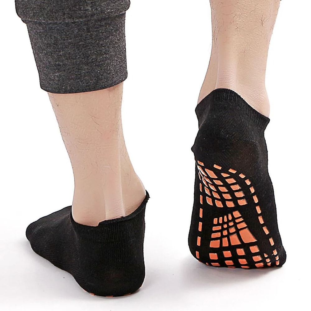 Unisex Silicone Non Slip Grip Trampoline Socks Yoga Pilates Hospital Indoor Sports Socks 4