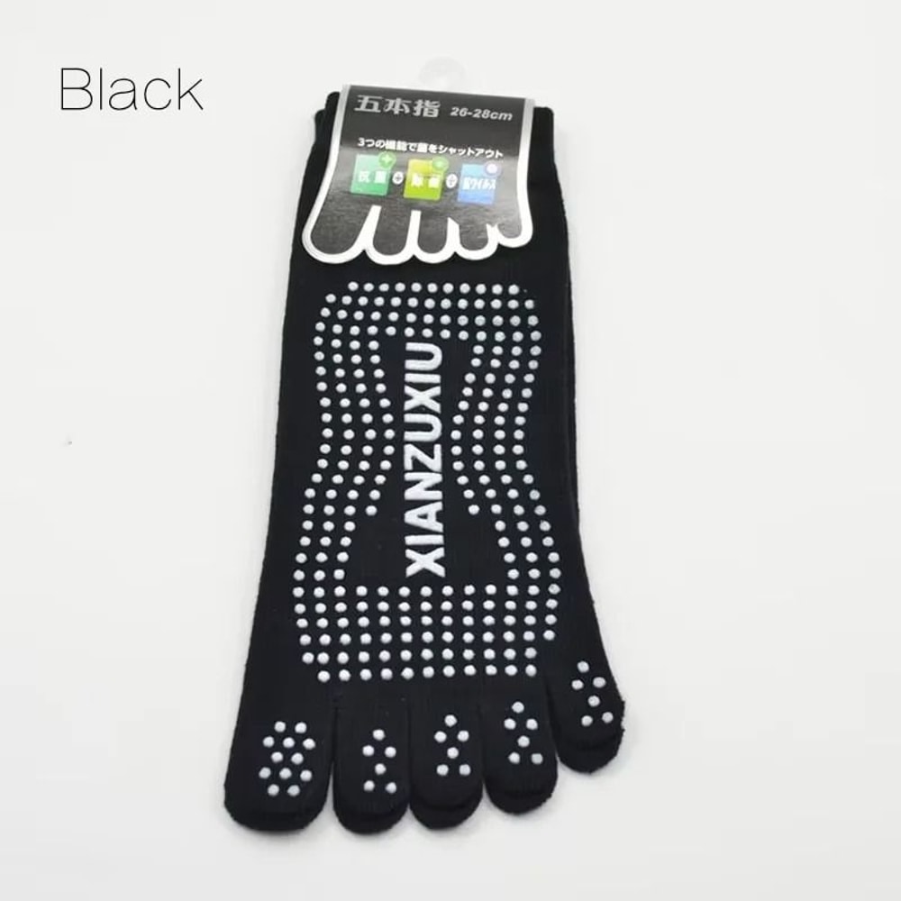 Men Pilates Massage Yoga Socks Cotton Breathable Non Slip Five Finger Five Toe Sports Socks 11