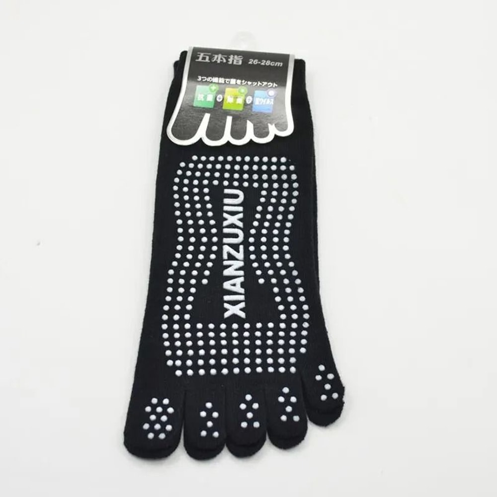 Men Pilates Massage Yoga Socks Cotton Breathable Non Slip Five Finger Five Toe Sports Socks 1