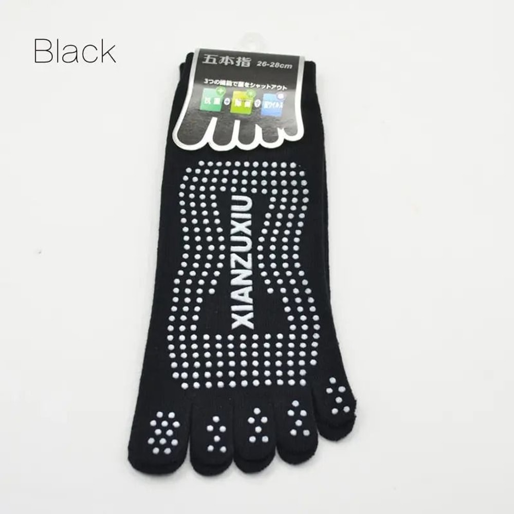 Men Pilates Massage Yoga Socks Cotton Breathable Non Slip Five Finger Five Toe Sports Socks 7