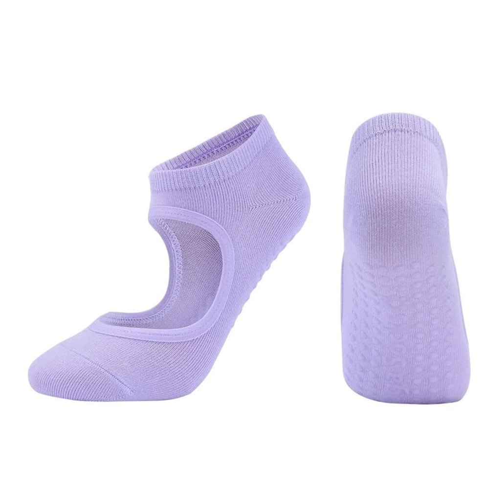 Customized Women Pilates Socks Anti Slip Breathable Backless Yoga Ballet Dance Sports Socks 17