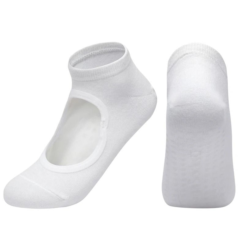 Customized Women Pilates Socks Anti Slip Breathable Backless Yoga Ballet Dance Sports Socks 6