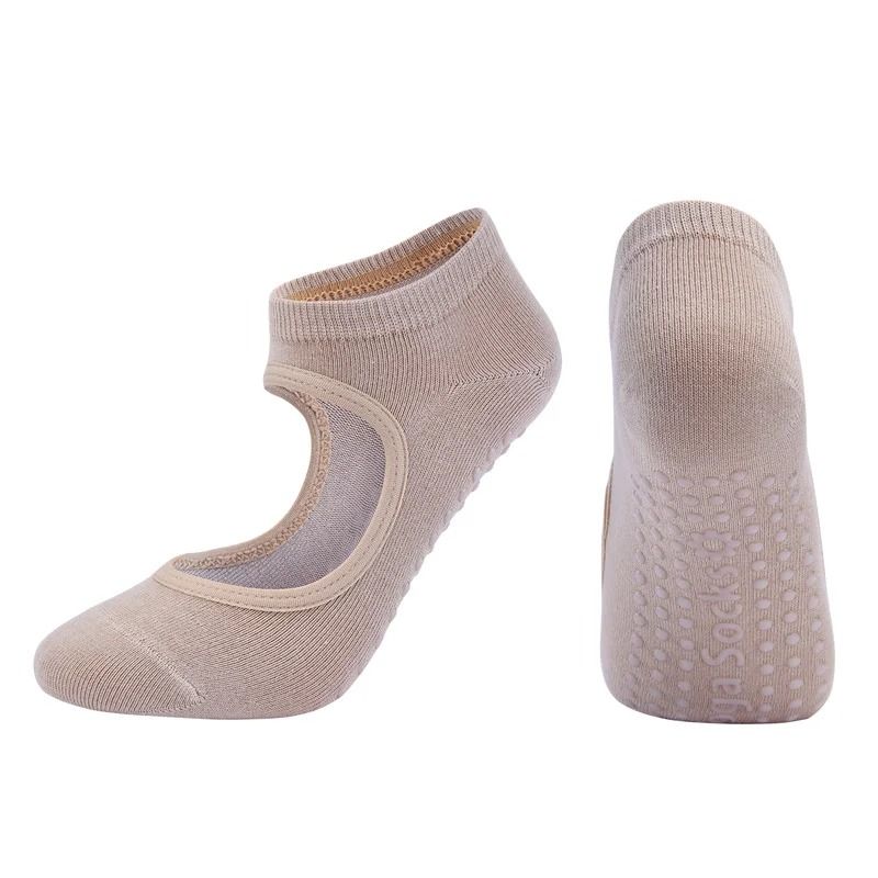 Customized Women Pilates Socks Anti Slip Breathable Backless Yoga Ballet Dance Sports Socks 7
