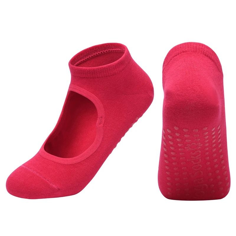 Customized Women Pilates Socks Anti Slip Breathable Backless Yoga Ballet Dance Sports Socks 21