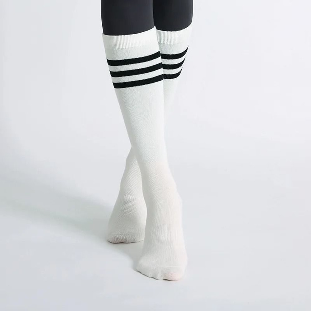 Autumn Winter Women Anti Slip Yoga Socks Cotton Breathable Fitness Pilates Mid Tube Ballet Dance So 2