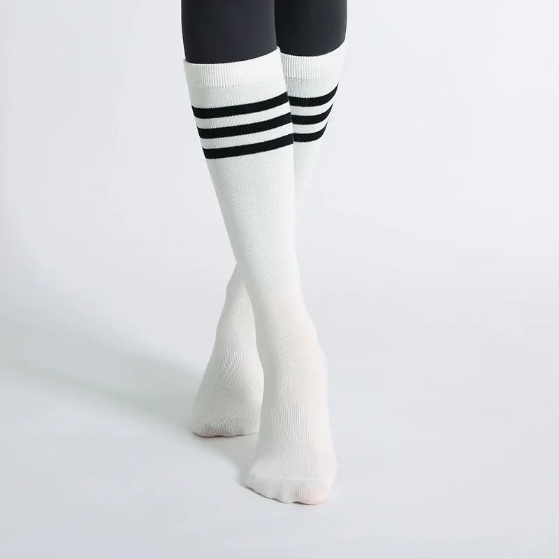 Autumn Winter Women Anti Slip Yoga Socks Cotton Breathable Fitness Pilates Mid Tube Ballet Dance So 2