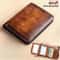 Classic Trifold Leather Wallet For Men RFID Protection Large Capacity 0
