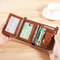 Classic Trifold Leather Wallet For Men RFID Protection Large Capacity 1