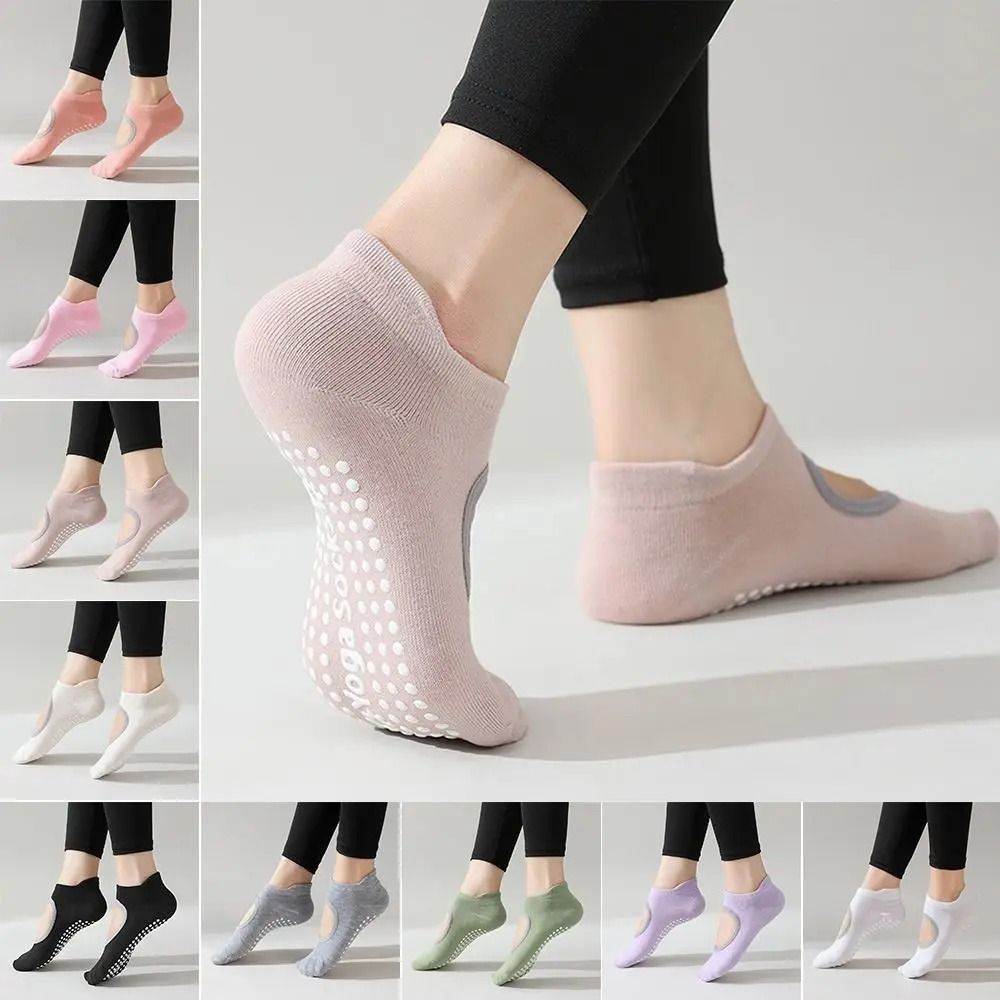Professional Silicone Non Slip Yoga Socks Backless Breathable Sports Socks Elastic Pilates Socks Wo 3