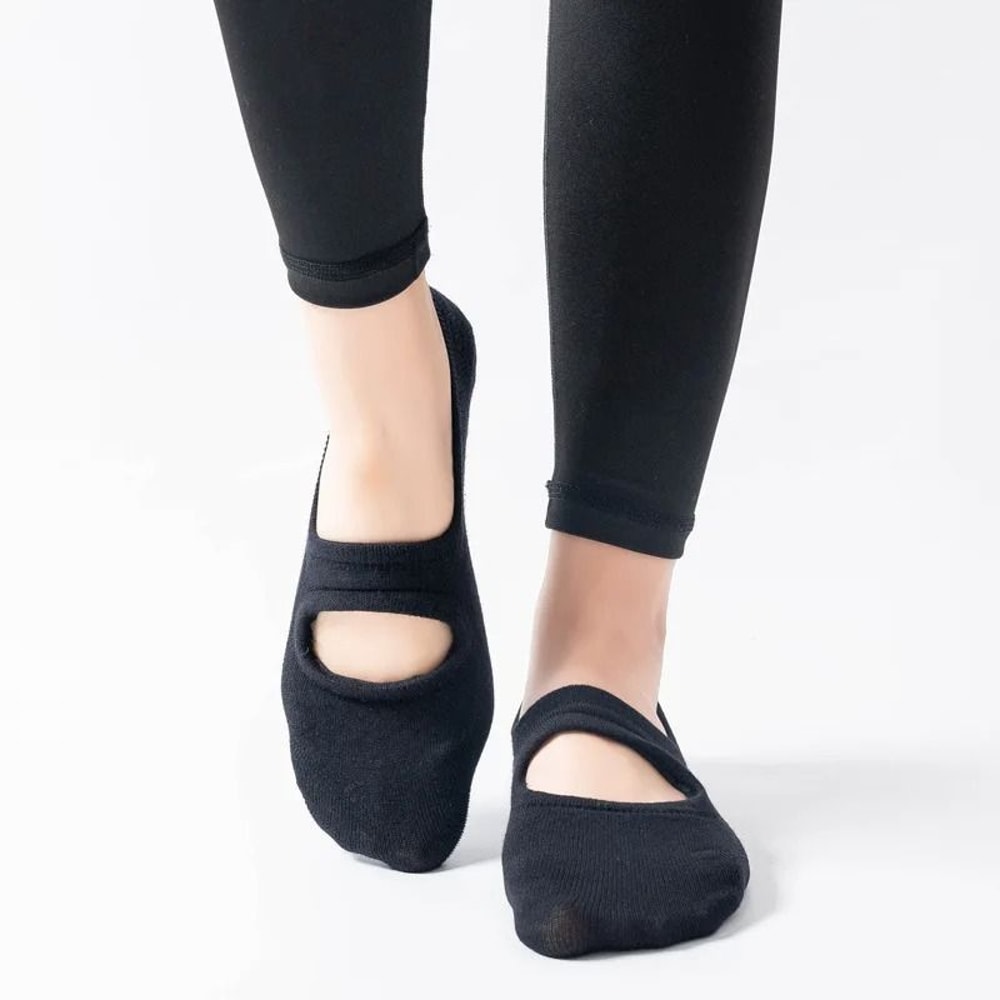 Backless Aerobics Pilates Socks Dance Trampoline Fitness Floor Socks Invisible Yoga Socks 4