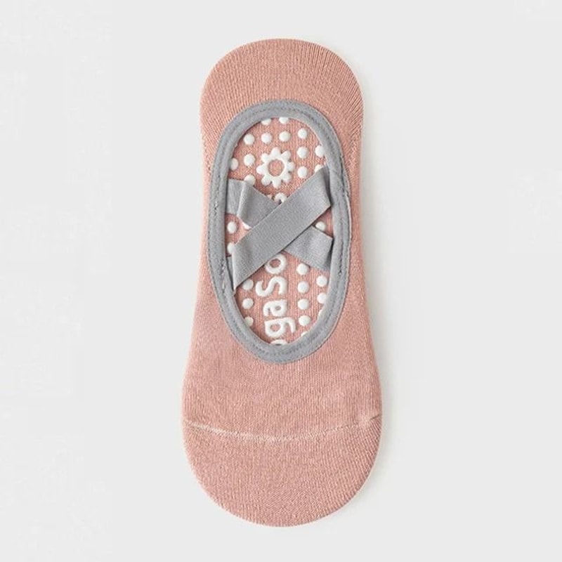 Breathable Towel Bottom Yoga Socks Women Silicone Non Slip Bandage Pilates Ladies Ballet Dance Sock 6
