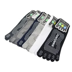mens professional wholesale cotton five finger massage yoga socks breathable non slip pilates sports socks