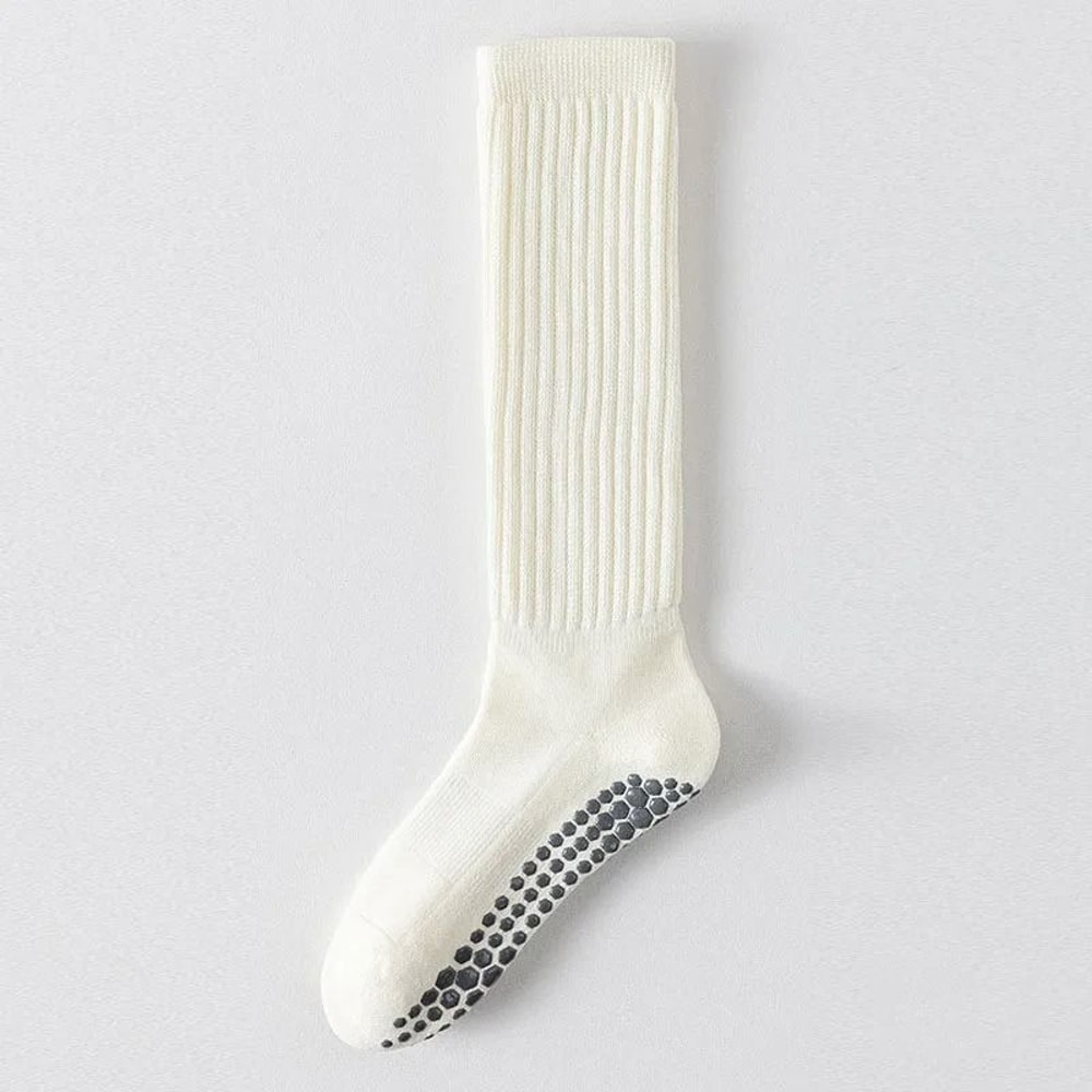 Women Yoga Socks Cotton Dot Silicone Terry Non Slip Pilates Grip Knee High Slouch Socks 6