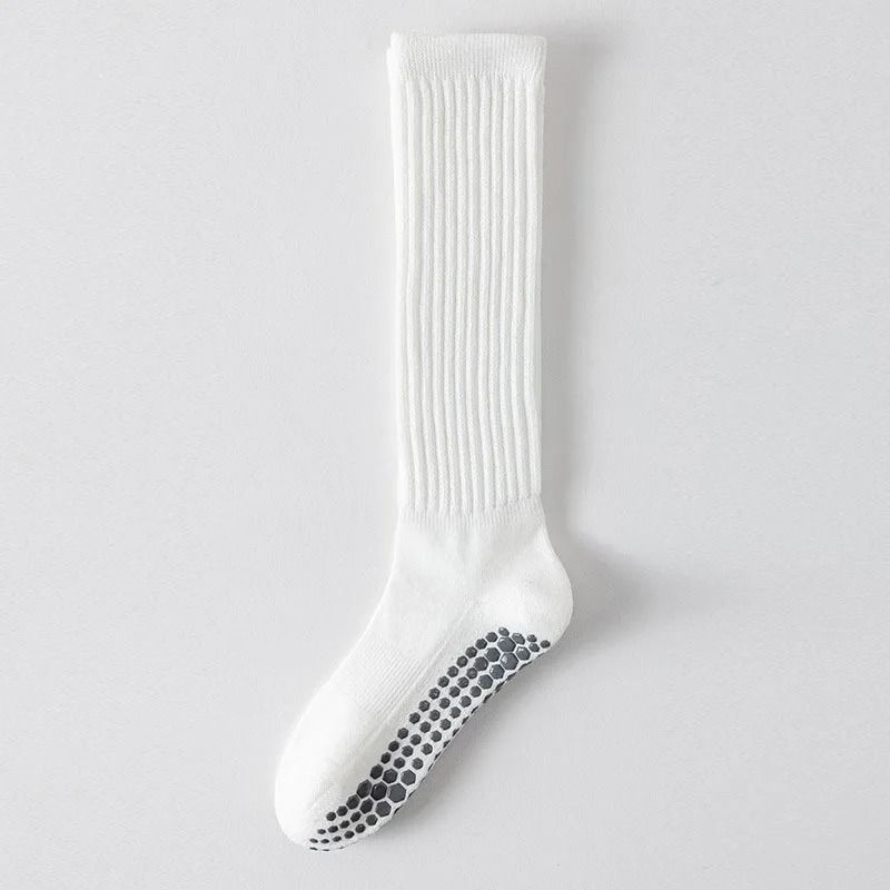 Women Yoga Socks Cotton Dot Silicone Terry Non Slip Pilates Grip Knee High Slouch Socks 8