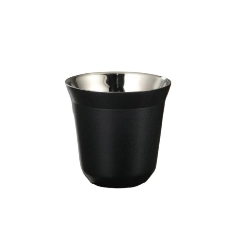 Summer High Grade Double Layer Stainless Steel Capsule Coffee Cup Simple Flat Bottom Solid Color Wa 10