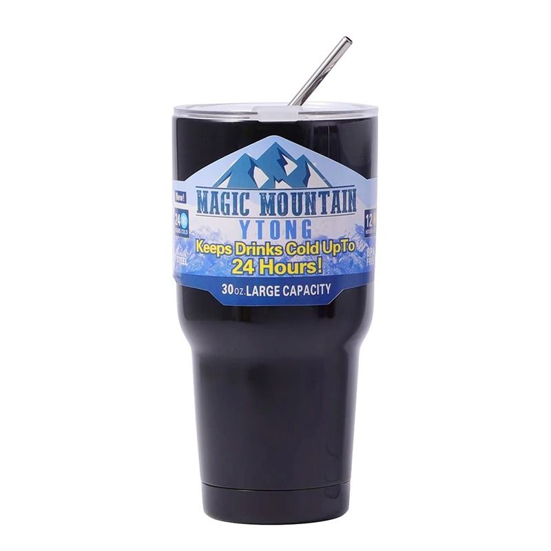 Magic Stainless Steel Freeze Thermos Ice Coffee Cup Vacuum Insulated Mountain Travel Cup With Straw 8