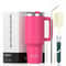20oz Stainless Steel Insulated Tumbler With Handle And Straw Portable Car Travel Thermal Mug 9