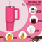 20oz Stainless Steel Insulated Tumbler With Handle And Straw Portable Car Travel Thermal Mug 4
