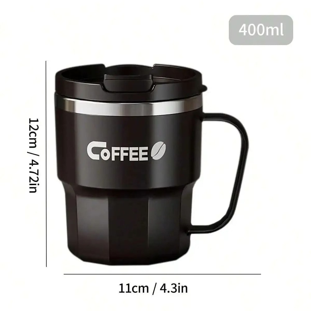 WORTHBUY 304 Stainless Steel Coffee Cup Double Layer Reusable Insulated Water Cup With Lid Handle 7