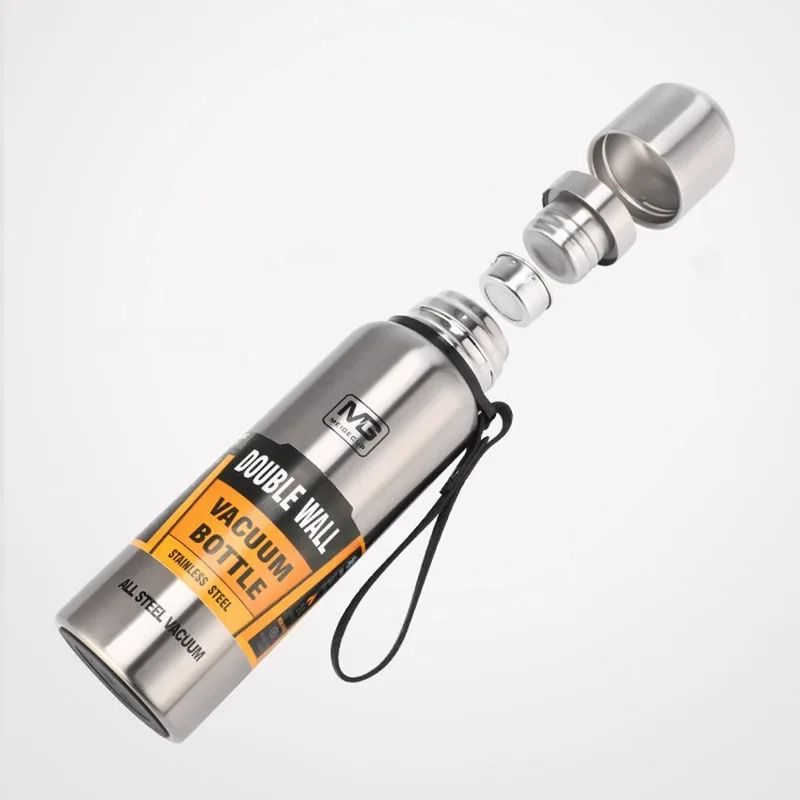 304 Stainless Steel Large Capacity Vacuum Flask Insulated Thermos Bottle With Carry Rope 2