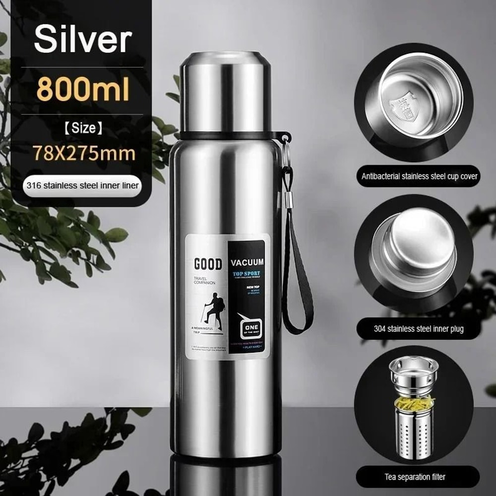 Large Capacity Cold Thermal Thermos Tumbler Stainless Steel Insulated Tea Coffee Water Bottle Insul 8