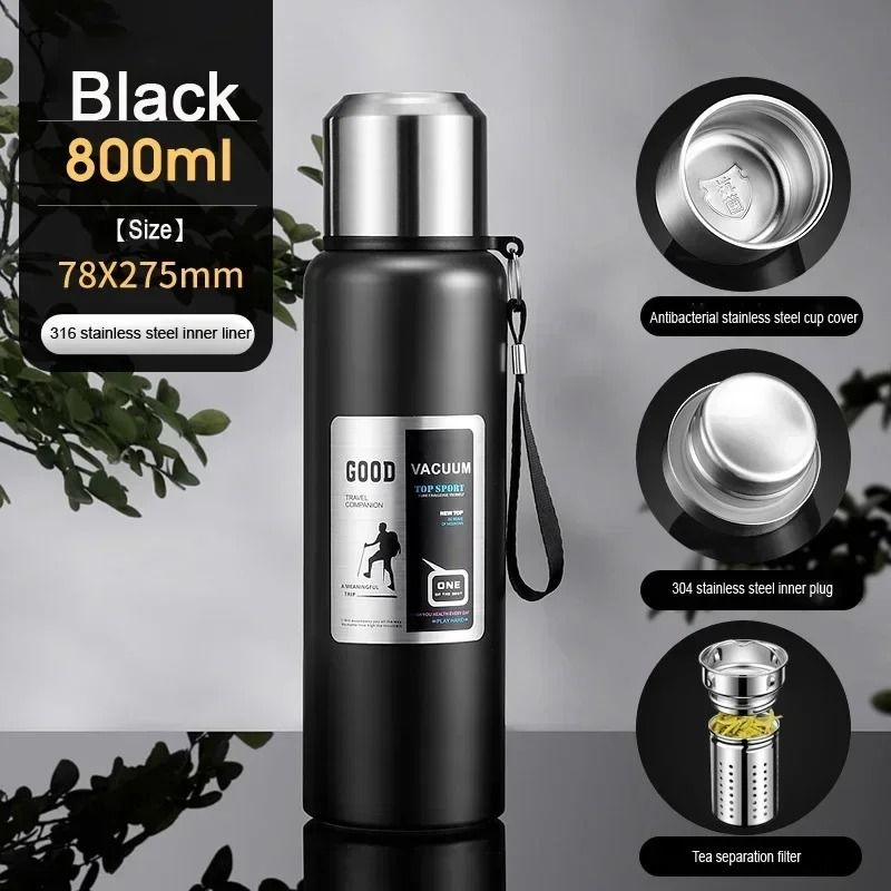 Large Capacity Cold Thermal Thermos Tumbler Stainless Steel Insulated Tea Coffee Water Bottle Insul 12